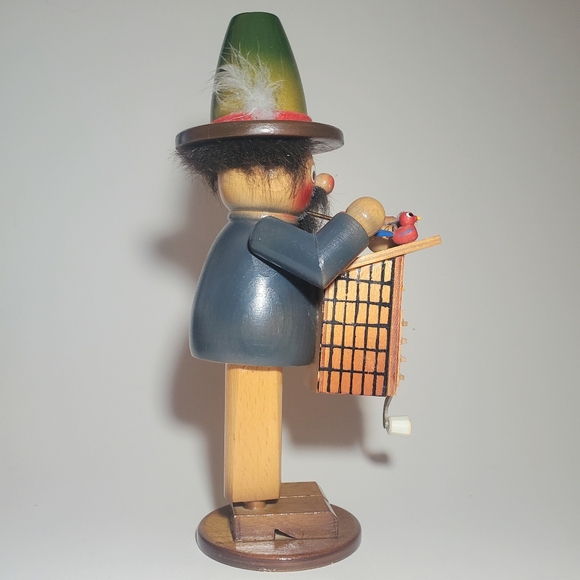Vintage German Birdwatcher Wooden Smoker / Incense Burner Musical - Picture 7 of 12